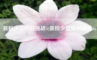 装扮少女特别挑战5(装扮少女特别挑战5)