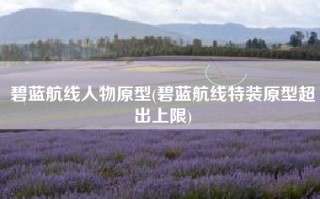 碧蓝航线人物原型(碧蓝航线特装原型超出上限)