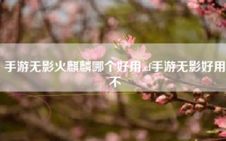手游无影火麒麟哪个好用,cf手游无影好用不