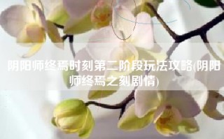 阴阳师终焉时刻第二阶段玩法攻略(阴阳师终焉之刻剧情)