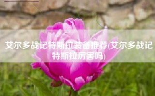 艾尔多战记特斯拉装备推荐(艾尔多战记特斯拉厉害吗)