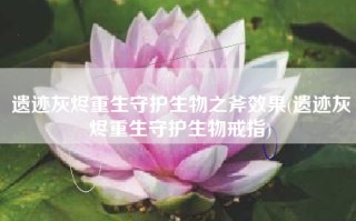 遗迹灰烬重生守护生物之斧效果(遗迹灰烬重生守护生物戒指)