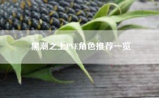 黑潮之上PVE角色推荐一览