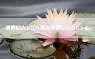 赛博朋克2077游戏20(赛博朋克2077下载)