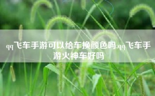 qq飞车手游可以给车换颜色吗,qq飞车手游火神车好吗