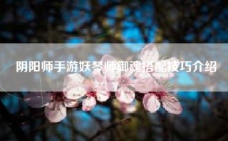 阴阳师手游妖琴师御魂搭配技巧介绍