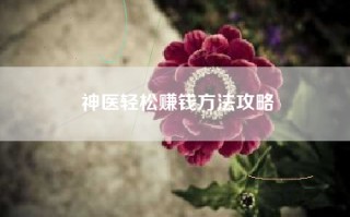 神医轻松赚钱方法攻略