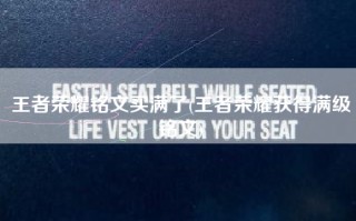王者荣耀铭文买满了(王者荣耀获得满级铭文)