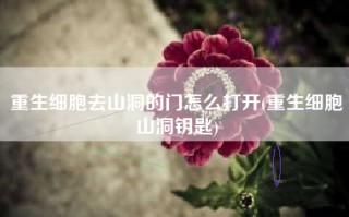 重生细胞去山洞的门怎么打开(重生细胞山洞钥匙)