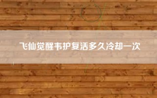 飞仙觉醒韦护复活多久冷却一次
