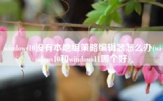 windows10没有本地组策略编辑器怎么办(windows10和windows11哪个好)