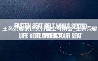 王者荣耀铠铭文带虚空有用么_王者荣耀铠专用铭文