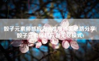 骰子元素师感应者90难度通关思路分享(骰子元素师感应者无尽模式)
