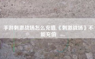 手游刺激战场怎么充值,《刺激战场》不能充值