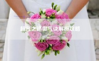 超凡之路御气诀解析攻略