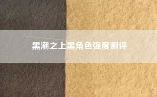 黑潮之上黑角色强度测评