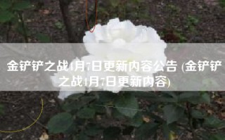 金铲铲之战4月7日更新内容公告 (金铲铲之战4月7日更新内容)