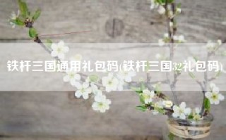 铁杆三国通用礼包码(铁杆三国32礼包码)