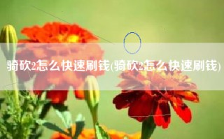 骑砍2怎么快速刷钱(骑砍2怎么快速刷钱)