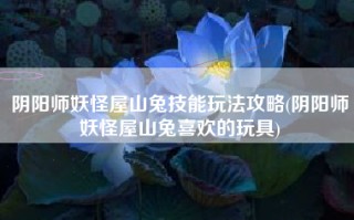 阴阳师妖怪屋山兔技能玩法攻略(阴阳师妖怪屋山兔喜欢的玩具)