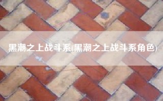 黑潮之上战斗系(黑潮之上战斗系角色)