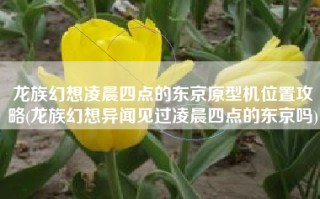 龙族幻想凌晨四点的东京原型机位置攻略(龙族幻想异闻见过凌晨四点的东京吗)