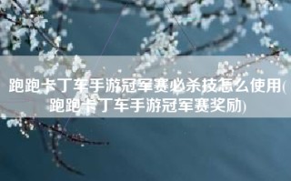 跑跑卡丁车手游冠军赛必杀技怎么使用(跑跑卡丁车手游冠军赛奖励)