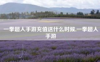 一拳超人手游充值送什么时候,一拳超人手游