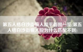第五人格白沙街疯人院平面图一览(第五人格白沙街疯人院为什么匹配不到)