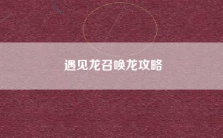 遇见龙召唤龙攻略
