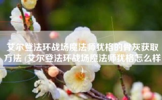 艾尔登法环战场魔法师犹格的骨灰获取方法 (艾尔登法环战场魔法师犹格怎么样)