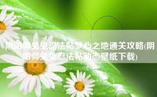 阴阳师兔兔忍法帖梦心之地通关攻略(阴阳师兔兔忍法帖动态壁纸下载)