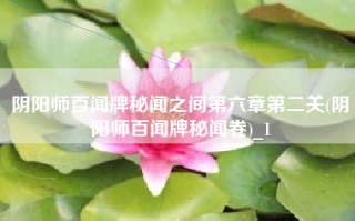 阴阳师百闻牌秘闻之间第六章第二关(阴阳师百闻牌秘闻卷)_1