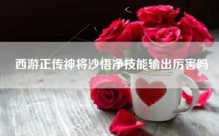 西游正传神将沙悟净技能输出厉害吗