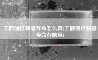 王都创世物语寿命怎么算(王都创世物语寿命有啥用)