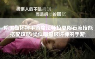 暗黑破坏神手游魔法师拉夏陨石流技能搭配攻略(类似暗黑破坏神的手游)