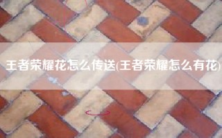 王者荣耀花怎么传送(王者荣耀怎么有花)
