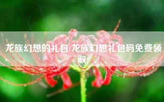 龙族幻想的礼包(龙族幻想礼包码免费领取)
