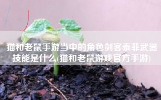 猫和老鼠手游当中的角色剑客泰菲武器技能是什么(猫和老鼠游戏官方手游)