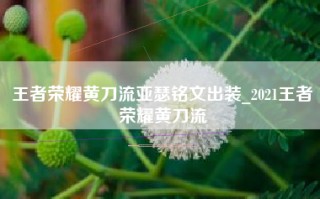 王者荣耀黄刀流亚瑟铭文出装_2021王者荣耀黄刀流