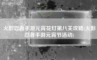 火影忍者手游元宵花灯第八关攻略(火影忍者手游元宵节活动)