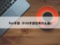 fox手游（FOX手游还有什么服）