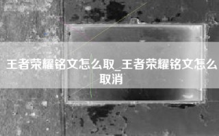 王者荣耀铭文怎么取_王者荣耀铭文怎么取消