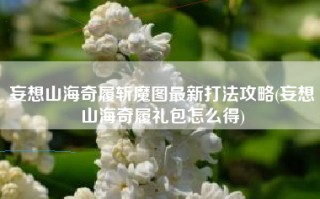 妄想山海奇履斩魔图最新打法攻略(妄想山海奇履礼包怎么得)