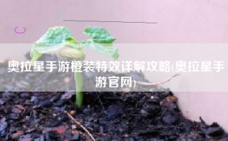 奥拉星手游橙装特效详解攻略(奥拉星手游官网)