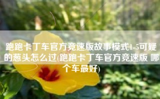 跑跑卡丁车官方竞速版故事模式1-5可疑的葱头怎么过(跑跑卡丁车官方竞速版 哪个车最好)