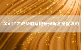 金铲铲之战圣盾赌枪最强阵容搭配攻略