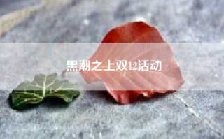 黑潮之上双12活动