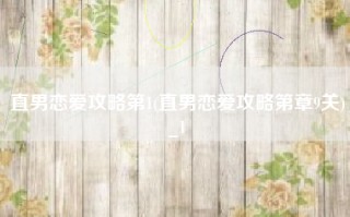 直男恋爱攻略第1(直男恋爱攻略第章9关)_1