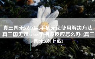 真三国无双8Xbox手柄无法使用解决方法,真三国无双8xbox手柄没反应怎么办-(真三国无双8下载)